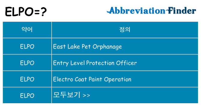 elpo 대 한 무엇을 서가