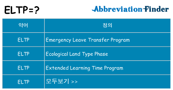 eltp 대 한 무엇을 서가