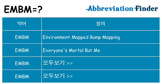embm 대 한 무엇을 서가