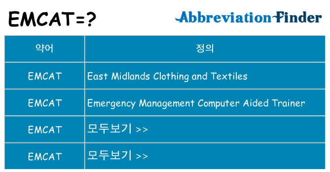 emcat 대 한 무엇을 서가