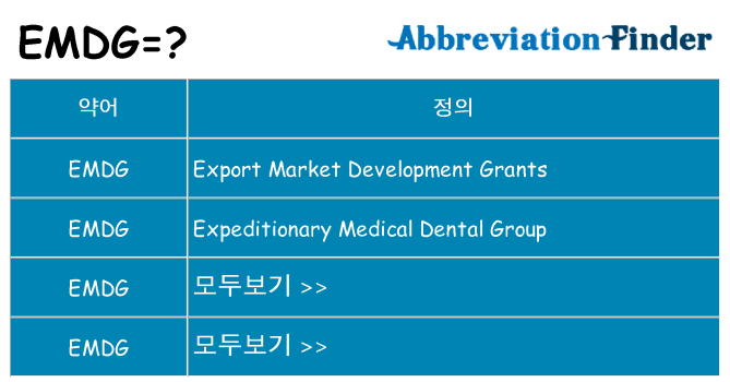 emdg 대 한 무엇을 서가