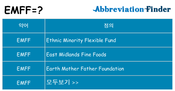 emff 대 한 무엇을 서가
