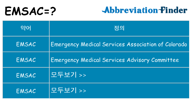 emsac 대 한 무엇을 서가