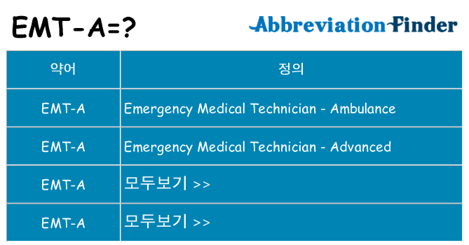 emt-a 대 한 무엇을 서가