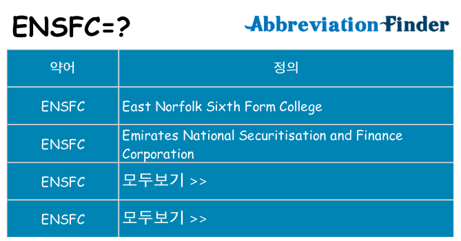 ensfc 대 한 무엇을 서가