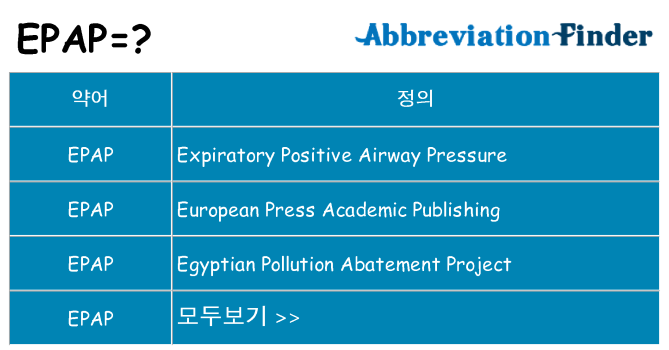 epap 대 한 무엇을 서가
