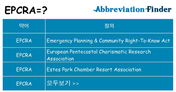 epcra 대 한 무엇을 서가