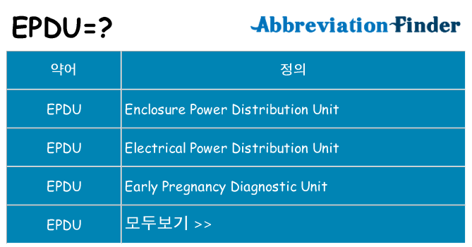 epdu 대 한 무엇을 서가