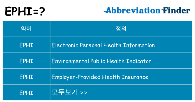 ephi 대 한 무엇을 서가