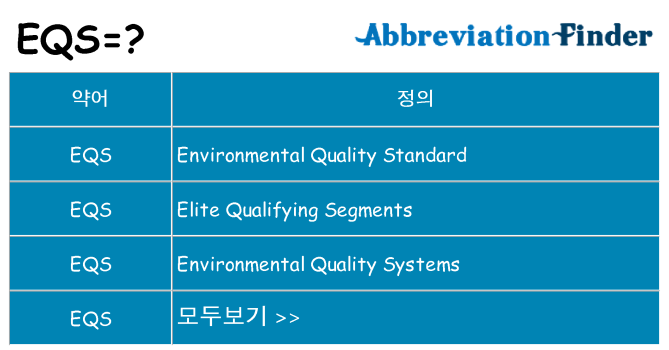 eqs 대 한 무엇을 서가