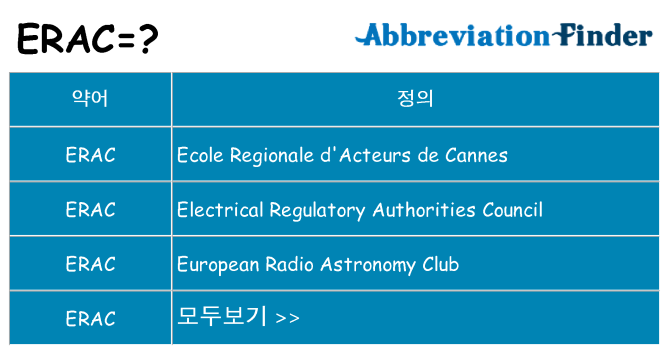 erac 대 한 무엇을 서가