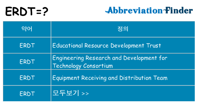 erdt 대 한 무엇을 서가