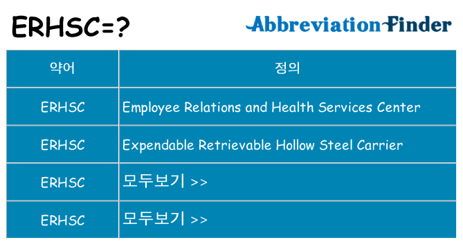 erhsc 대 한 무엇을 서가