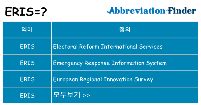 eris 대 한 무엇을 서가