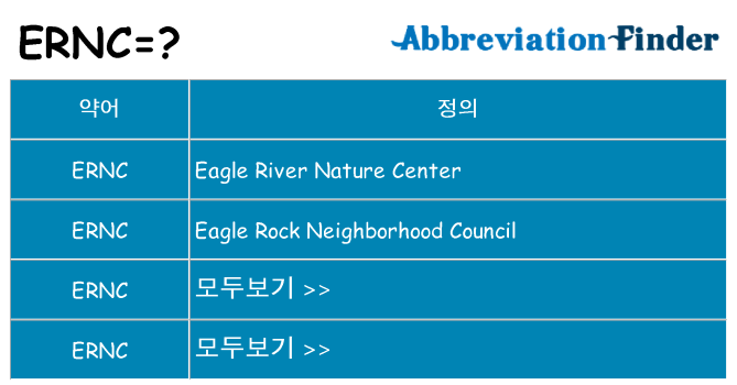 ernc 대 한 무엇을 서가