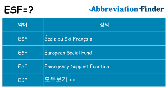 esf 대 한 무엇을 서가