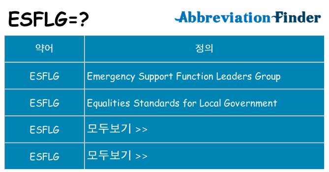 esflg 대 한 무엇을 서가