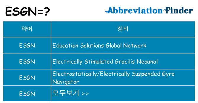 esgn 대 한 무엇을 서가