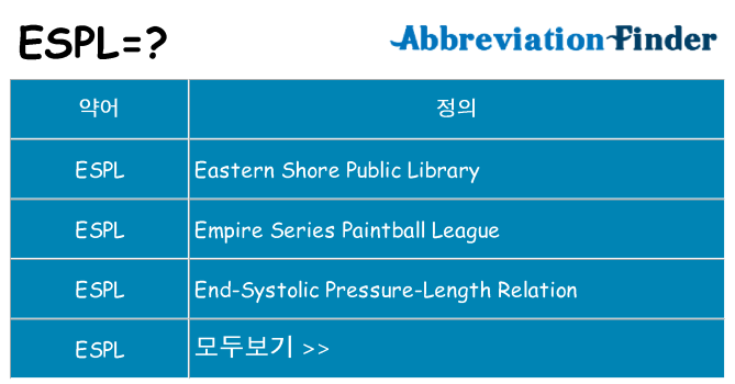 espl 대 한 무엇을 서가