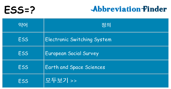 ess 대 한 무엇을 서가