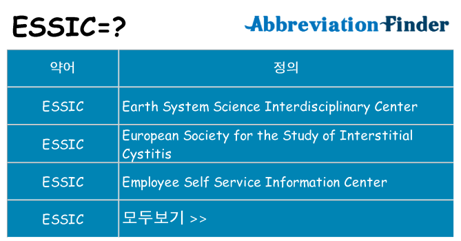 essic 대 한 무엇을 서가