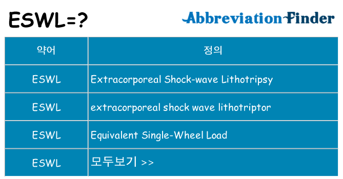 eswl 대 한 무엇을 서가