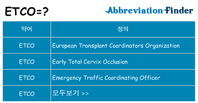 etco 대 한 무엇을 서가