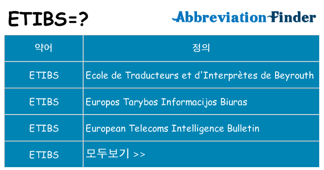 etibs 대 한 무엇을 서가