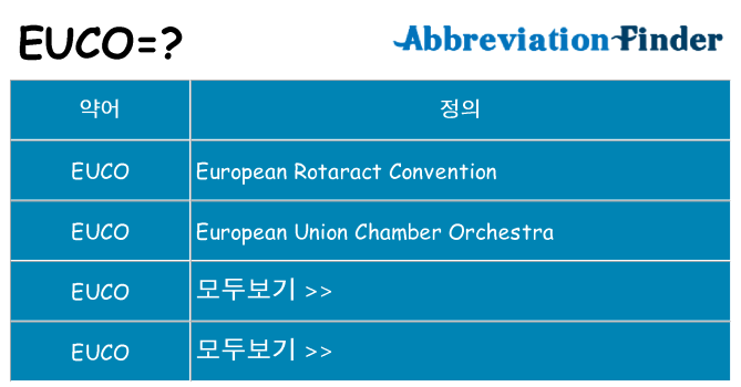 euco 대 한 무엇을 서가