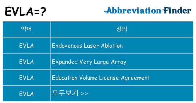 evla 대 한 무엇을 서가
