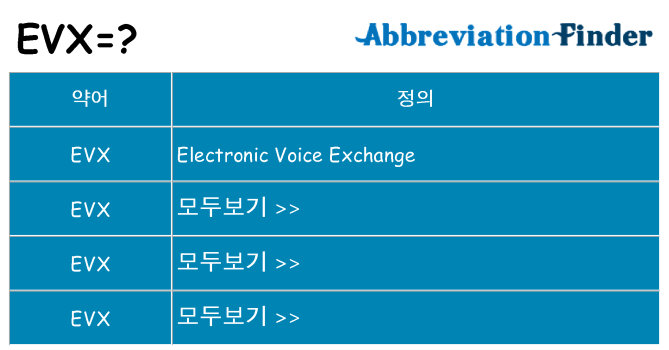 evx 대 한 무엇을 서가