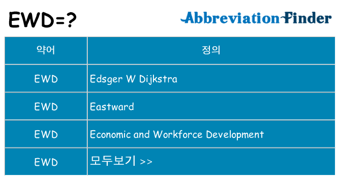 ewd 대 한 무엇을 서가