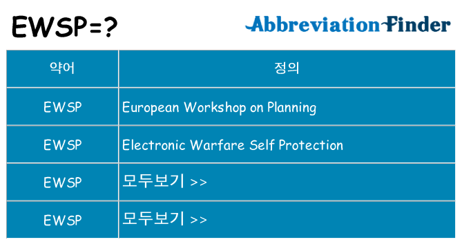 ewsp 대 한 무엇을 서가
