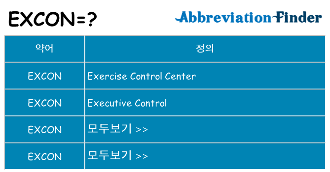 excon 대 한 무엇을 서가
