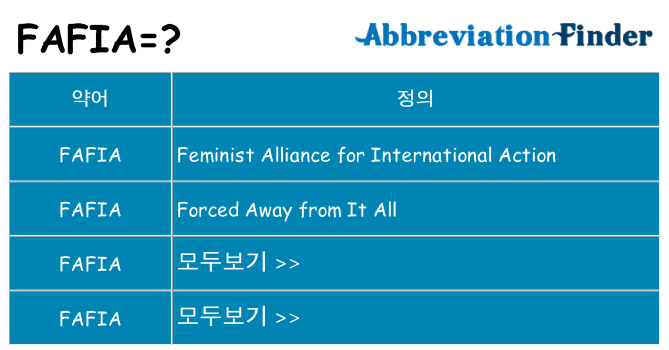 fafia 대 한 무엇을 서가
