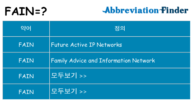 fain 대 한 무엇을 서가