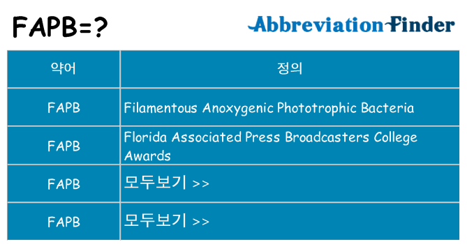fapb 대 한 무엇을 서가