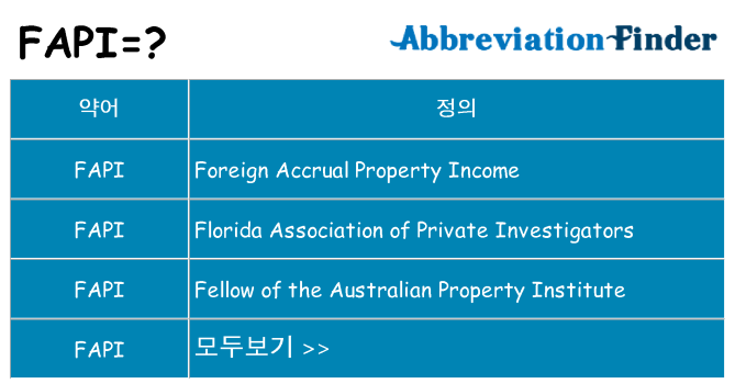 fapi 대 한 무엇을 서가