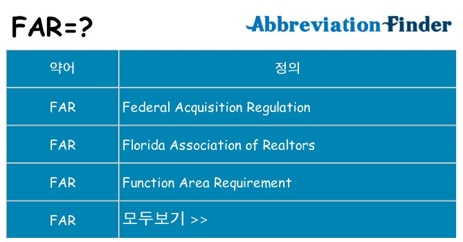 far 대 한 무엇을 서가