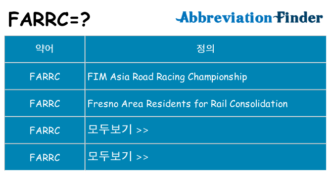 farrc 대 한 무엇을 서가