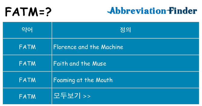 fatm 대 한 무엇을 서가