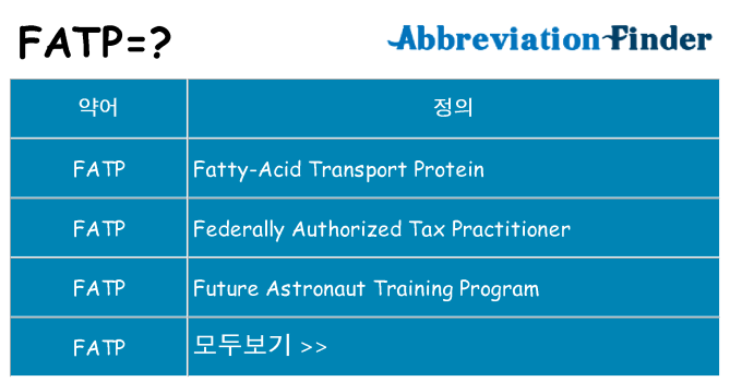 fatp 대 한 무엇을 서가