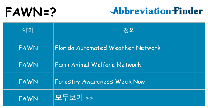 fawn 대 한 무엇을 서가