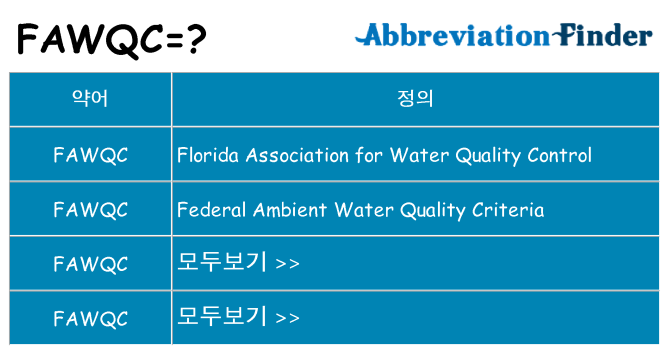 fawqc 대 한 무엇을 서가