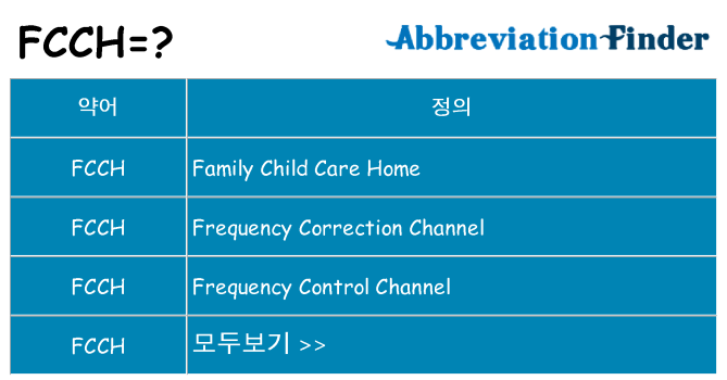 fcch 대 한 무엇을 서가