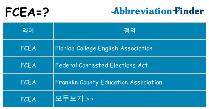 fcea 대 한 무엇을 서가