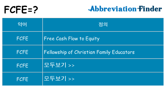 fcfe 대 한 무엇을 서가