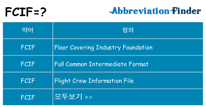 fcif 대 한 무엇을 서가