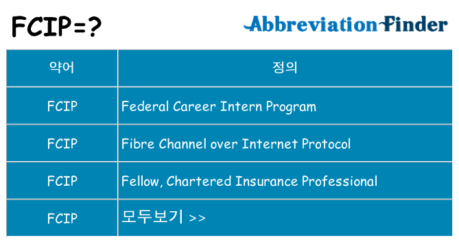 fcip 대 한 무엇을 서가