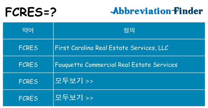 fcres 대 한 무엇을 서가